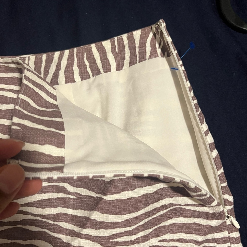 Loft Zebra Print Brown and White Skirt - Picture 8 of 9